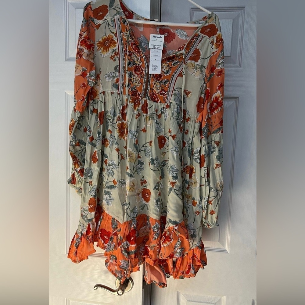 Patron of Peace Floral Boho Dress size M